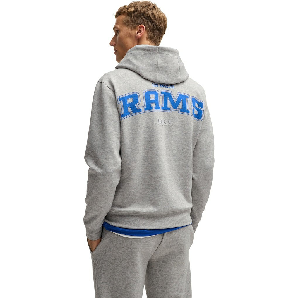 Los Angeles Rams Hugo Boss Unisex Woodson Tri-Blend Hoodie - Heather Gray on sale