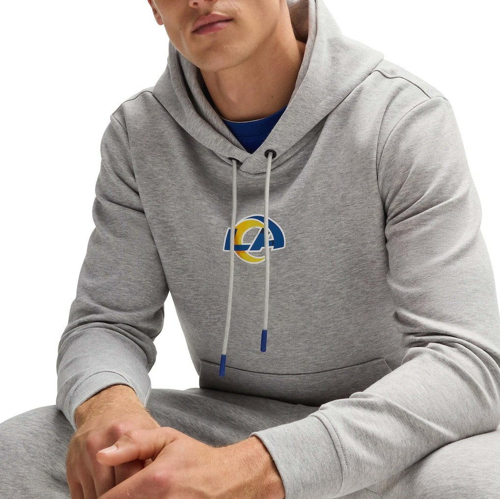 Los Angeles Rams Hugo Boss Unisex Woodson Tri-Blend Hoodie - Heather Gray on sale