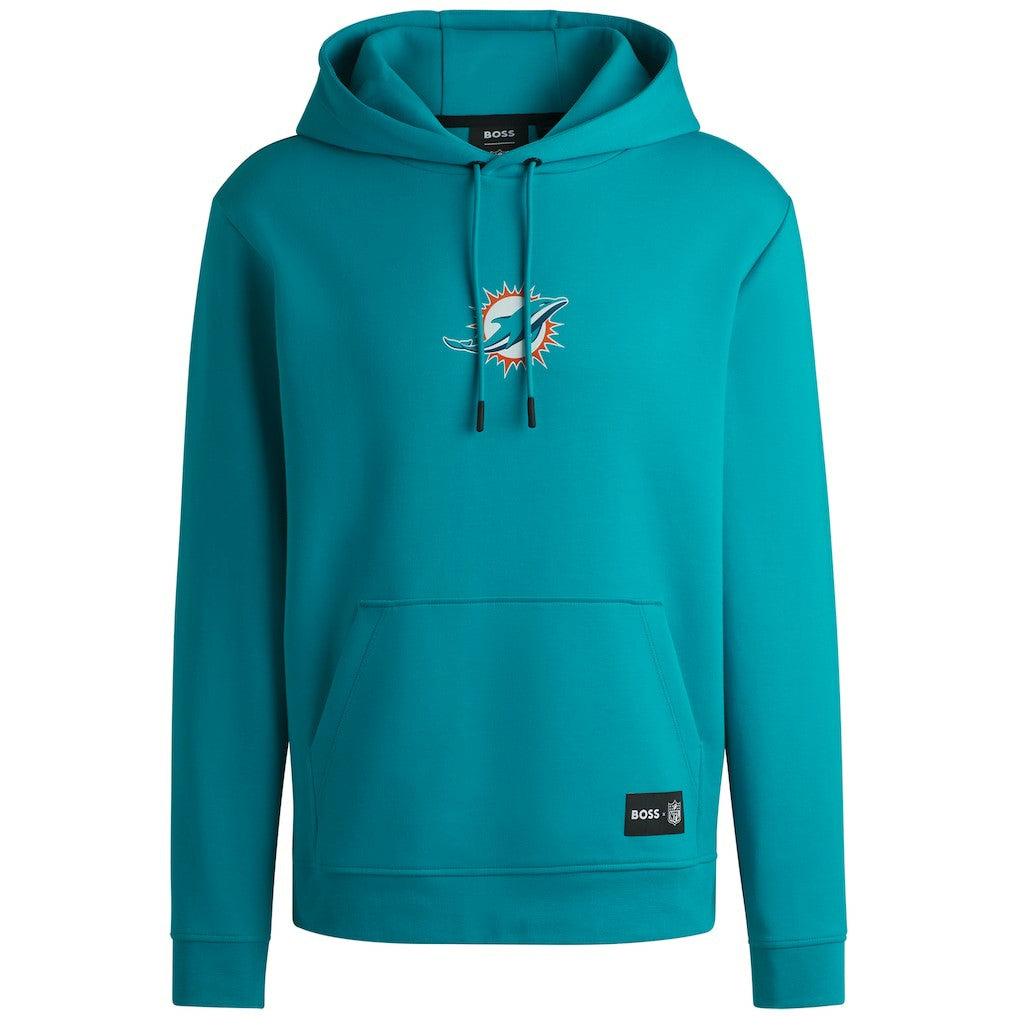 Miami Dolphins Hugo Boss Unisex Woodson Tri-Blend Hoodie - Aqua outlet