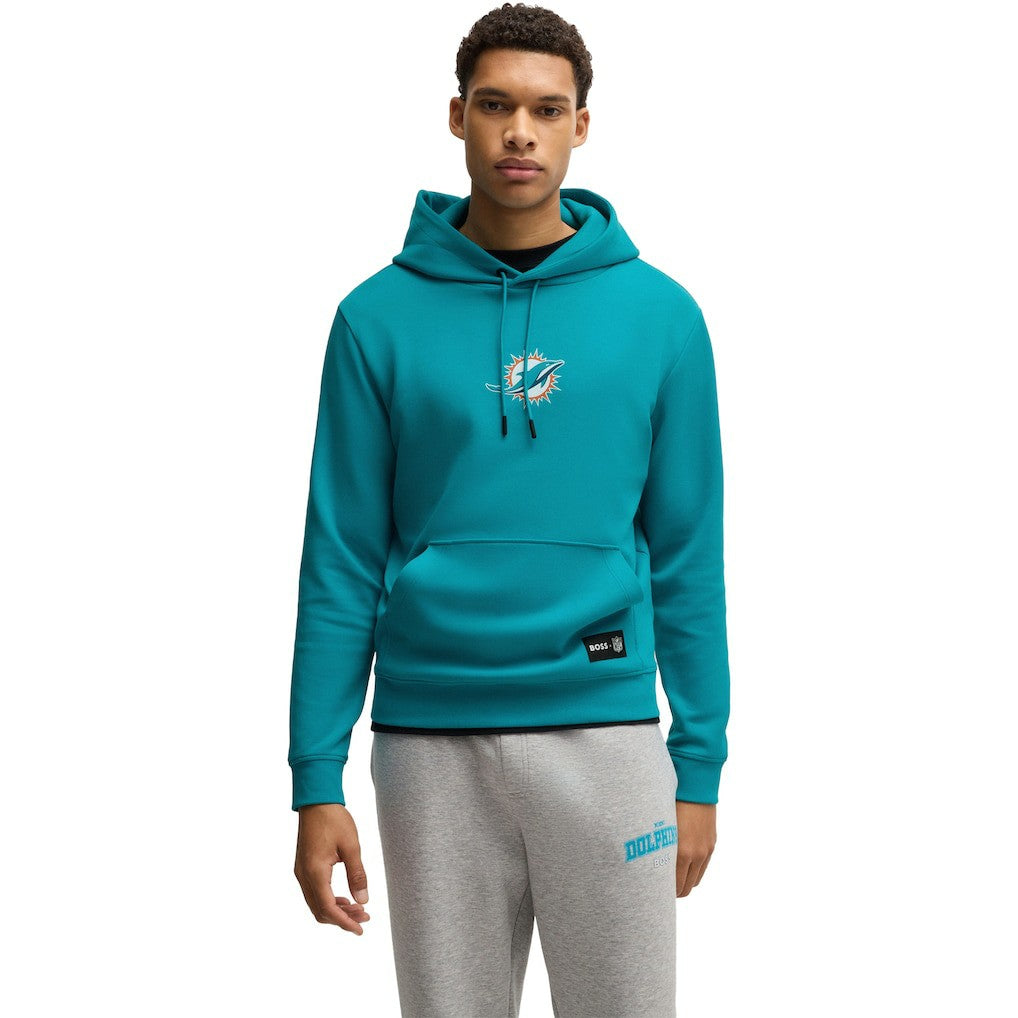 Miami Dolphins Hugo Boss Unisex Woodson Tri-Blend Hoodie - Aqua outlet