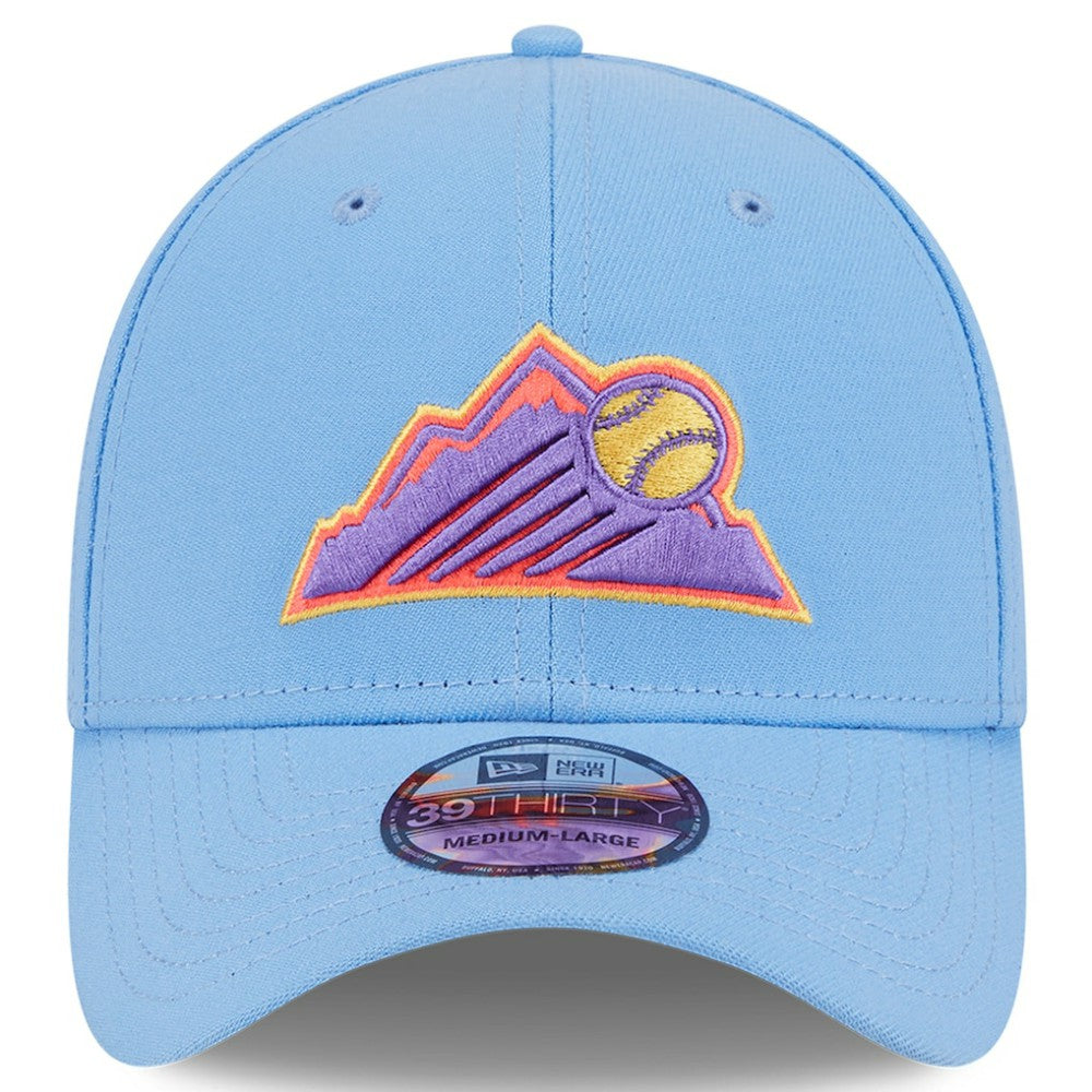 Colorado Rockies 2025 City Connect 39THIRTY Flex Hat Light Blue