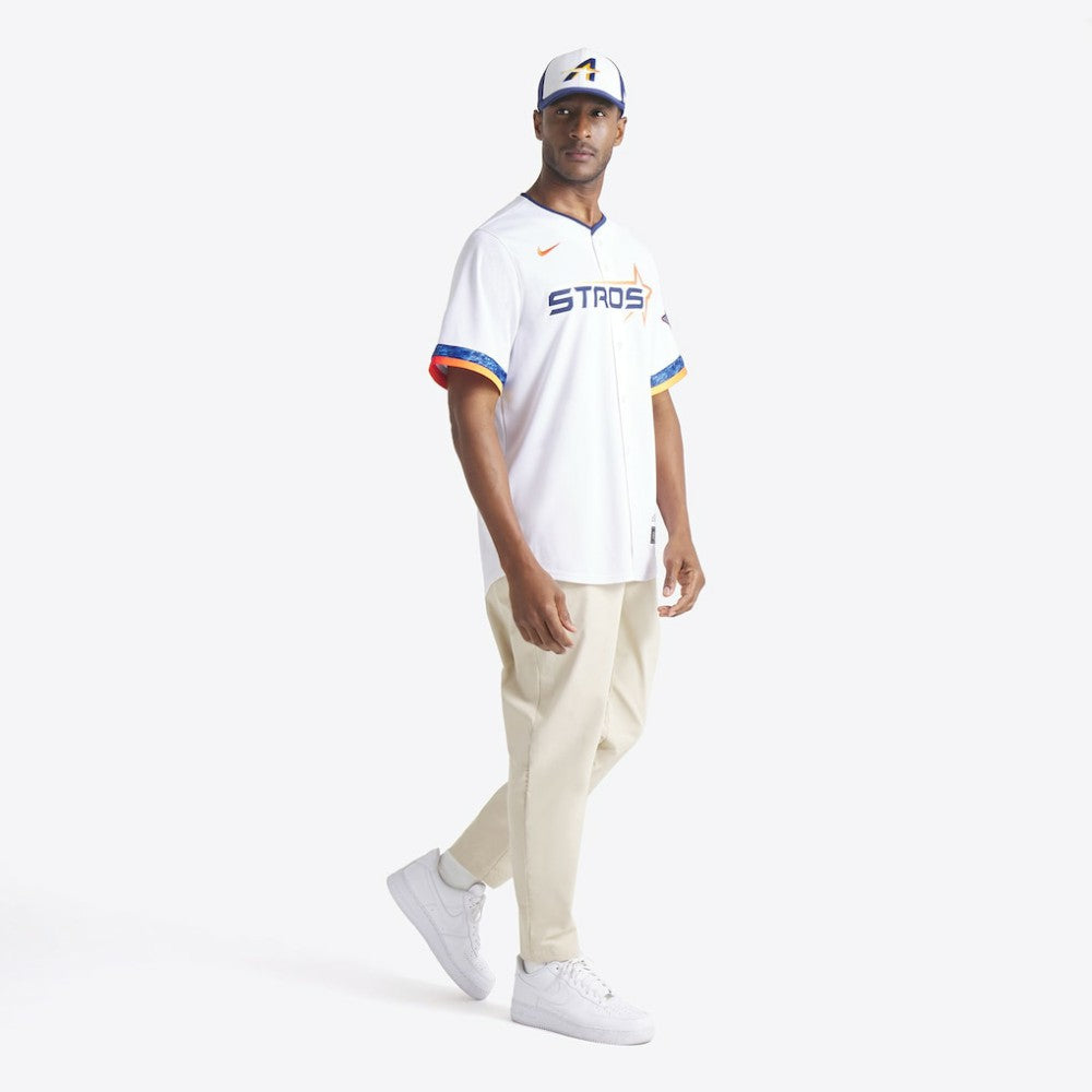 Houston Astros 2025 City Connect 39THIRTY Flex Hat White/Navy
