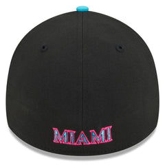Miami Marlins 2025 City Connect 39THIRTY Flex Hat Black/Pink