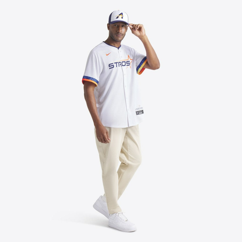 Houston Astros 2025 City Connect 9FORTY M-Crown Adjustable Hat White/Navy