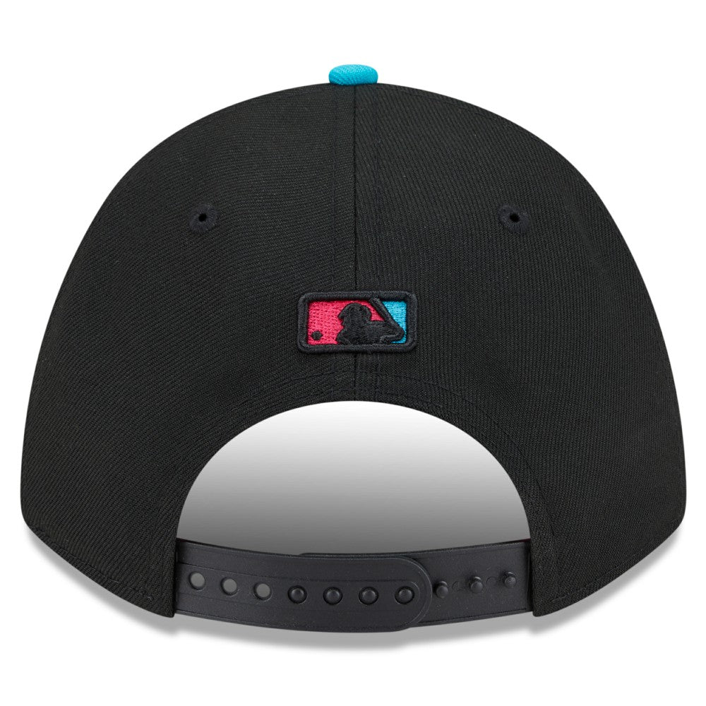 Miami Marlins 2025 City Connect 9FORTY M-Crown Adjustable Hat Black/Pink