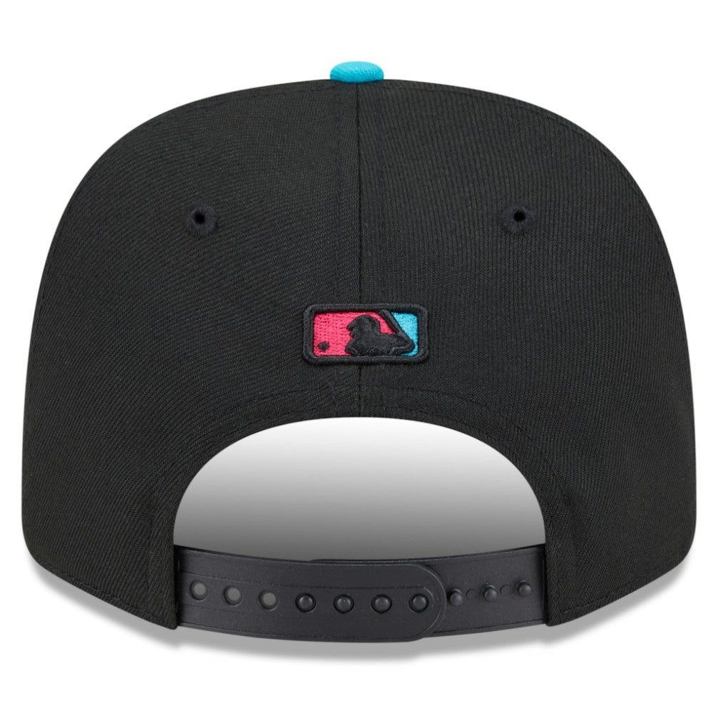 Miami Marlins 2025 City Connect 9SEVENTY Adjustable Hat Black/Pink