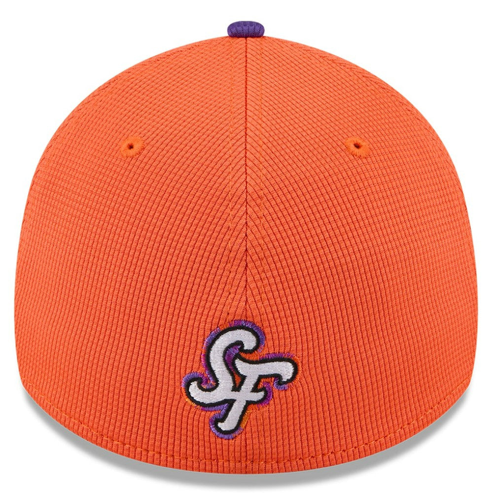 San Francisco Giants 2025 City Connect Batting Practice 39THIRTY Flex Hat Orange/Purple