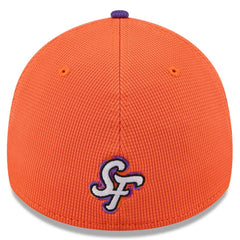 San Francisco Giants 2025 City Connect Batting Practice 39THIRTY Flex Hat Orange/Purple