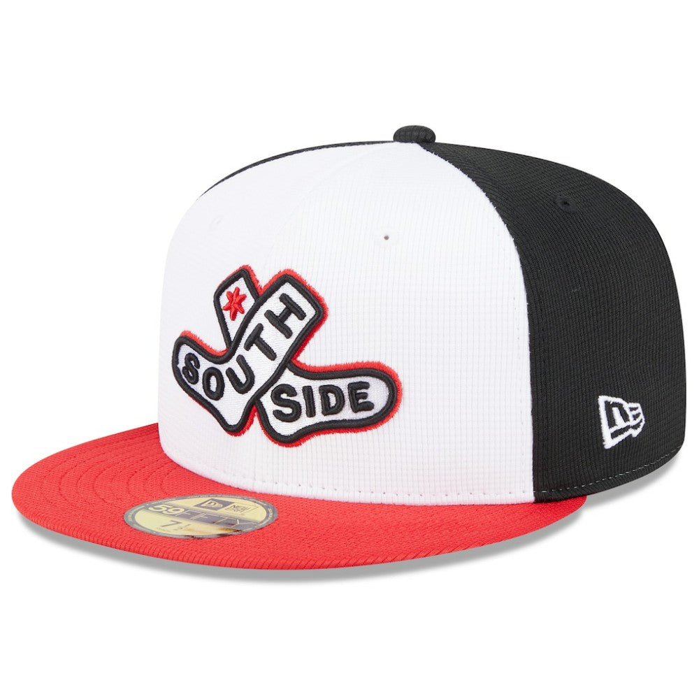 Chicago White Sox 2025 City Connect Batting Practice 59FIFTY Fitted Hat White/Red