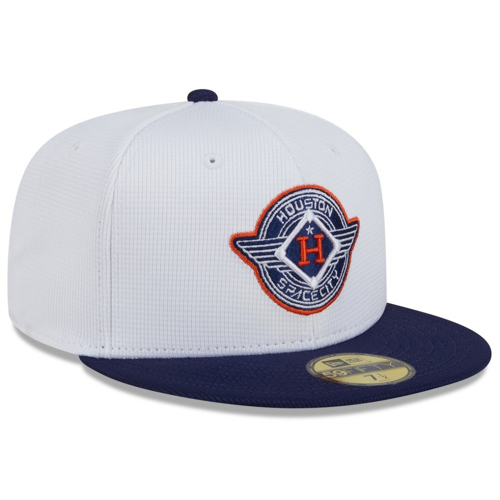 Houston Astros 2025 City Connect Batting Practice 59FIFTY Fitted Hat White/Navy