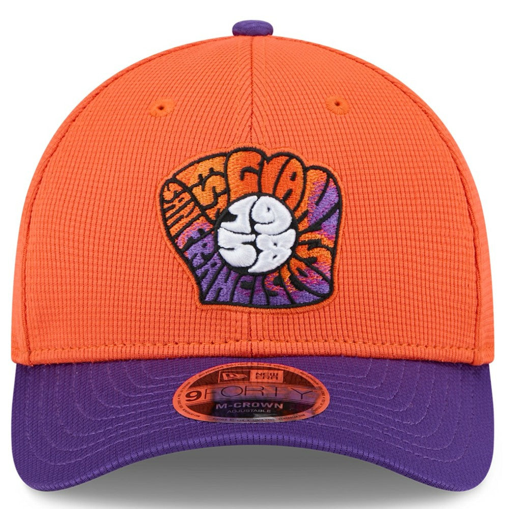 San Francisco Giants 2025 City Connect Batting Practice 9FORTY Adjustable Hat Orange/Purple