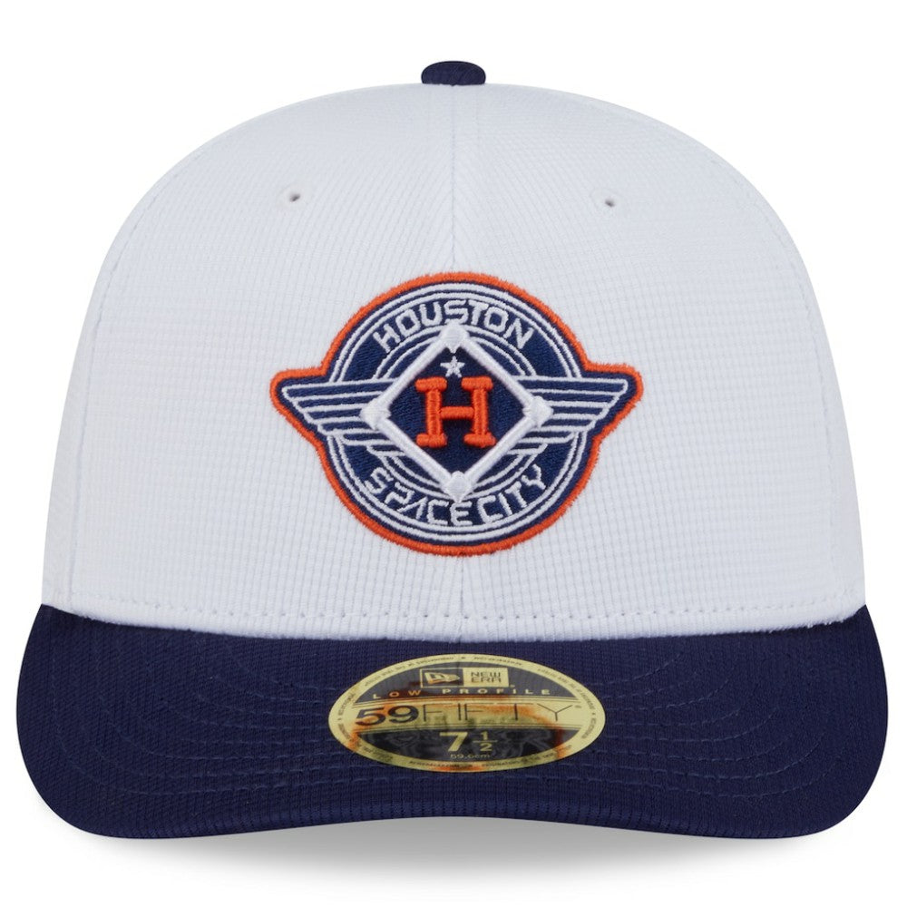 Houston Astros 2025 City Connect Batting Practice Low Profile 59FIFTY Fitted Hat White/Navy