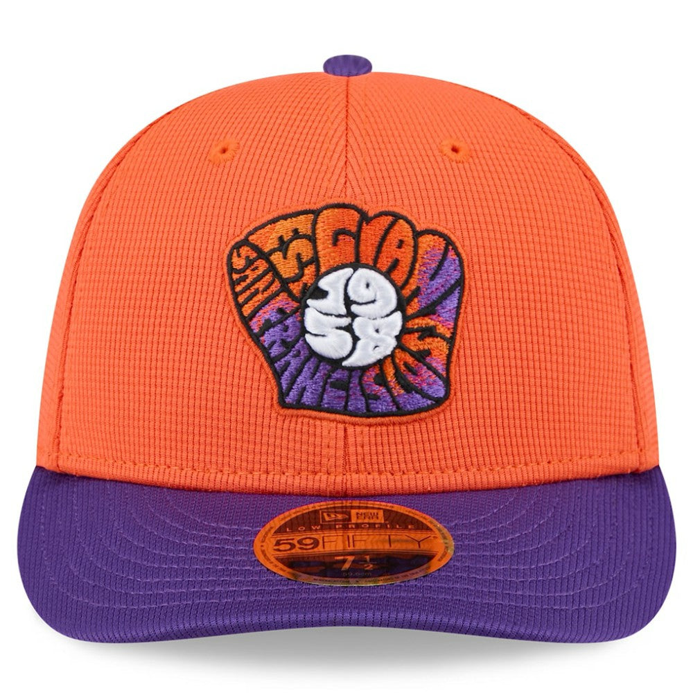 San Francisco Giants 2025 City Connect Batting Practice Low Profile 59FIFTY Fitted Hat Orange/Purple