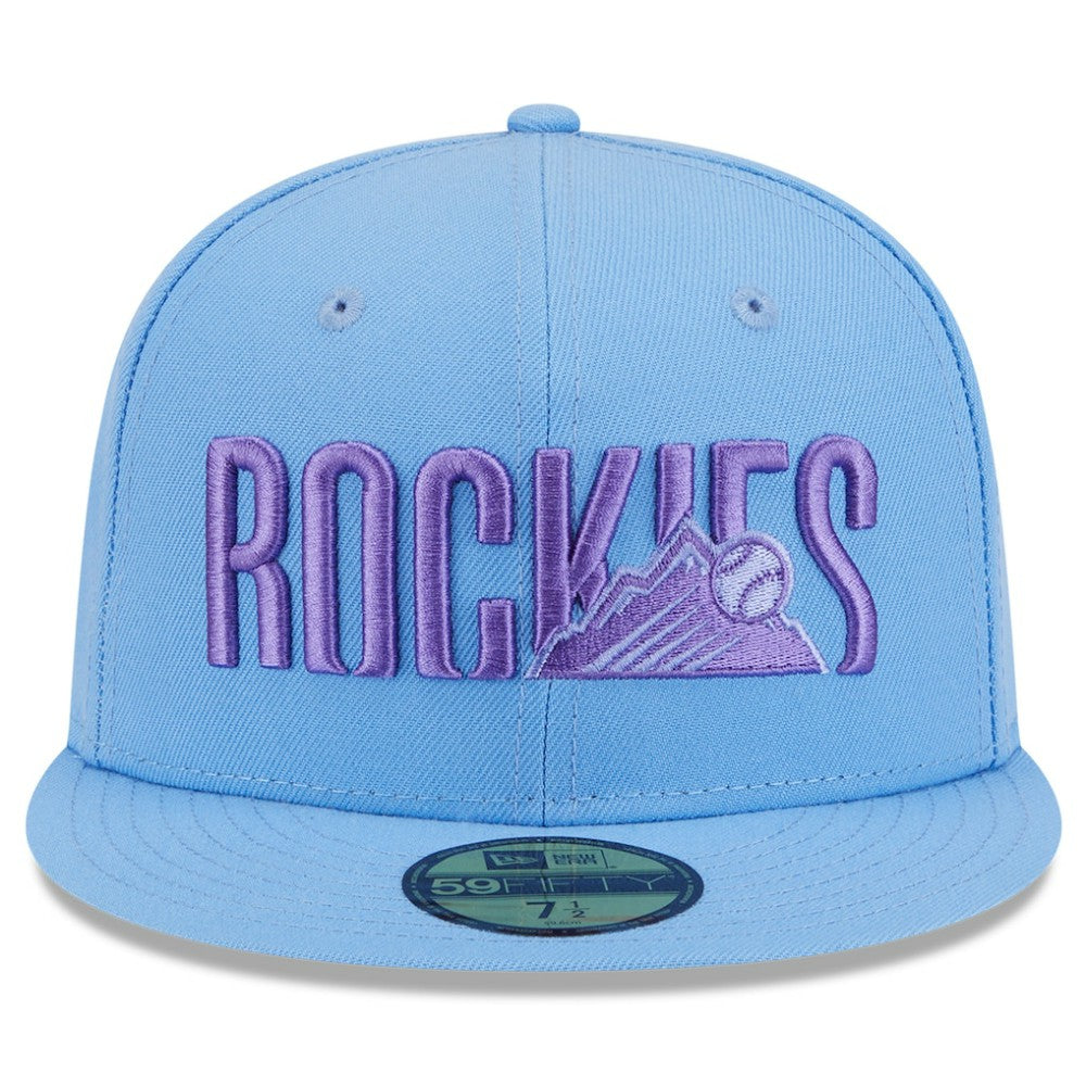 Colorado Rockies 2025 City Connect Fan Pack 59FIFTY Fitted Hat Light Blue