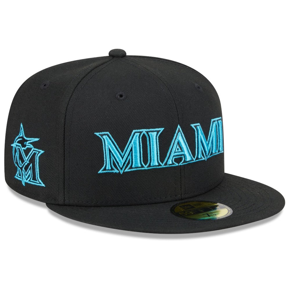 Miami Marlins 2025 City Connect 59FIFTY Fitted Hat Black