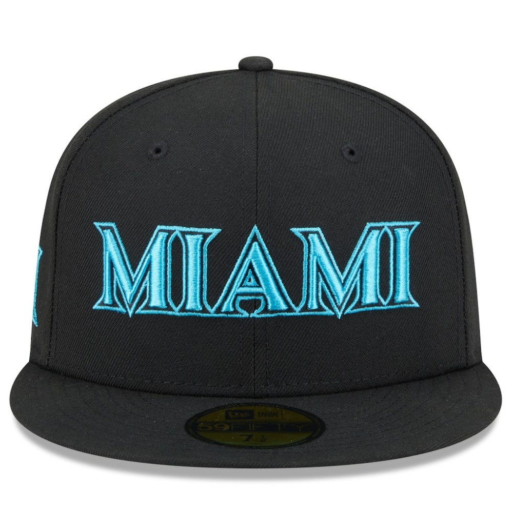 Miami Marlins 2025 City Connect 59FIFTY Fitted Hat Black