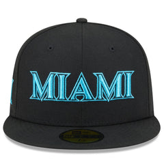 Miami Marlins 2025 City Connect 59FIFTY Fitted Hat Black