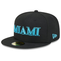 Miami Marlins 2025 City Connect 59FIFTY Fitted Hat Black