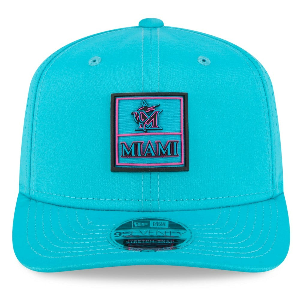 Miami Marlins 2025 City Connect 9SEVENTY Adjustable Hat Teal