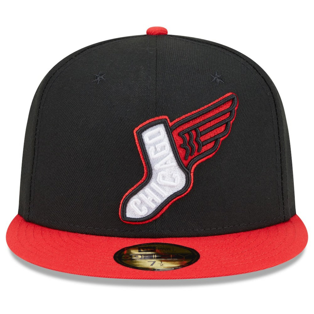 Chicago White Sox 2025 City Connect Alternate 59FIFTY Fitted Hat Black/Red