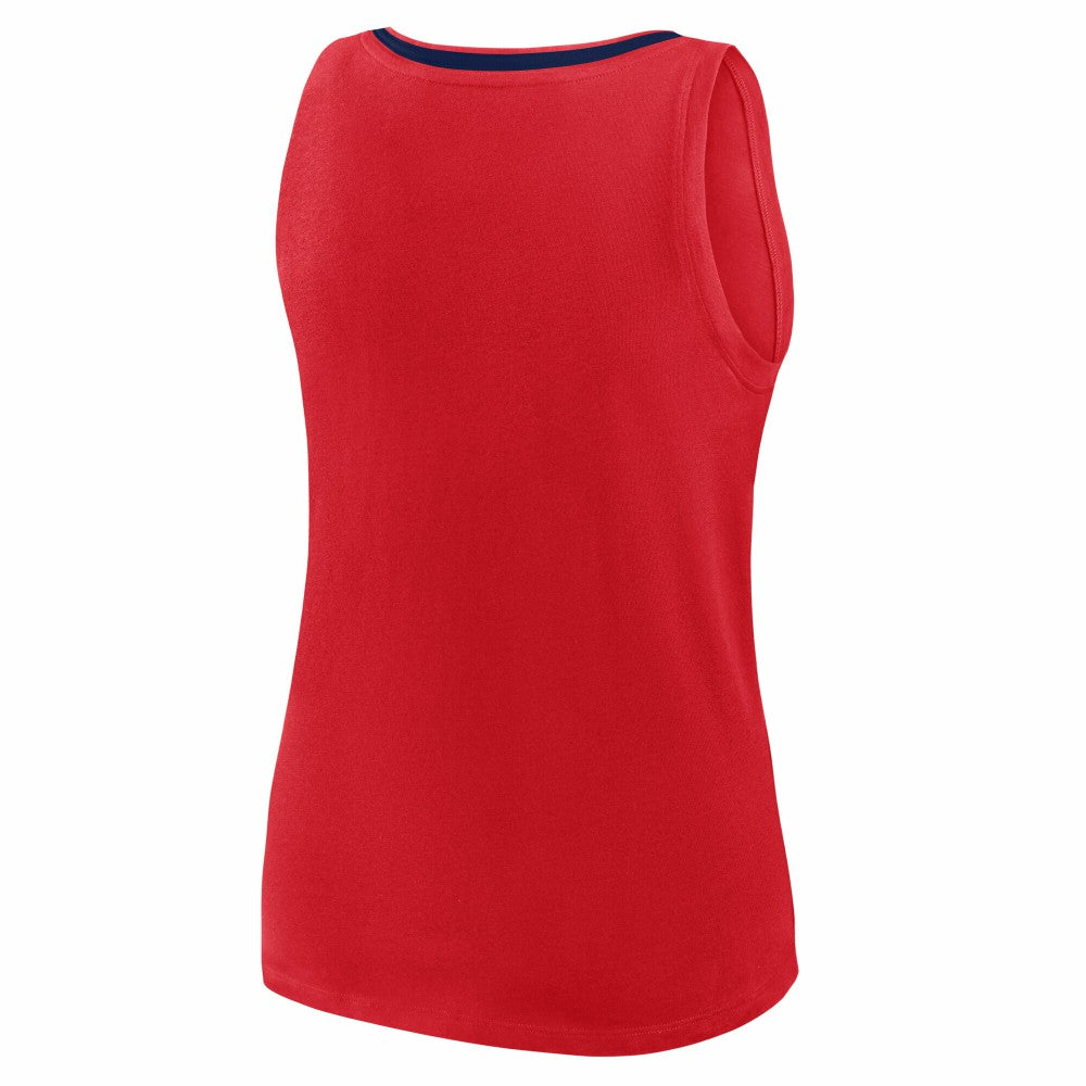 St. Louis Cardinals Logo Athletic Women's Stellar Win V-Neck Tank Top Red