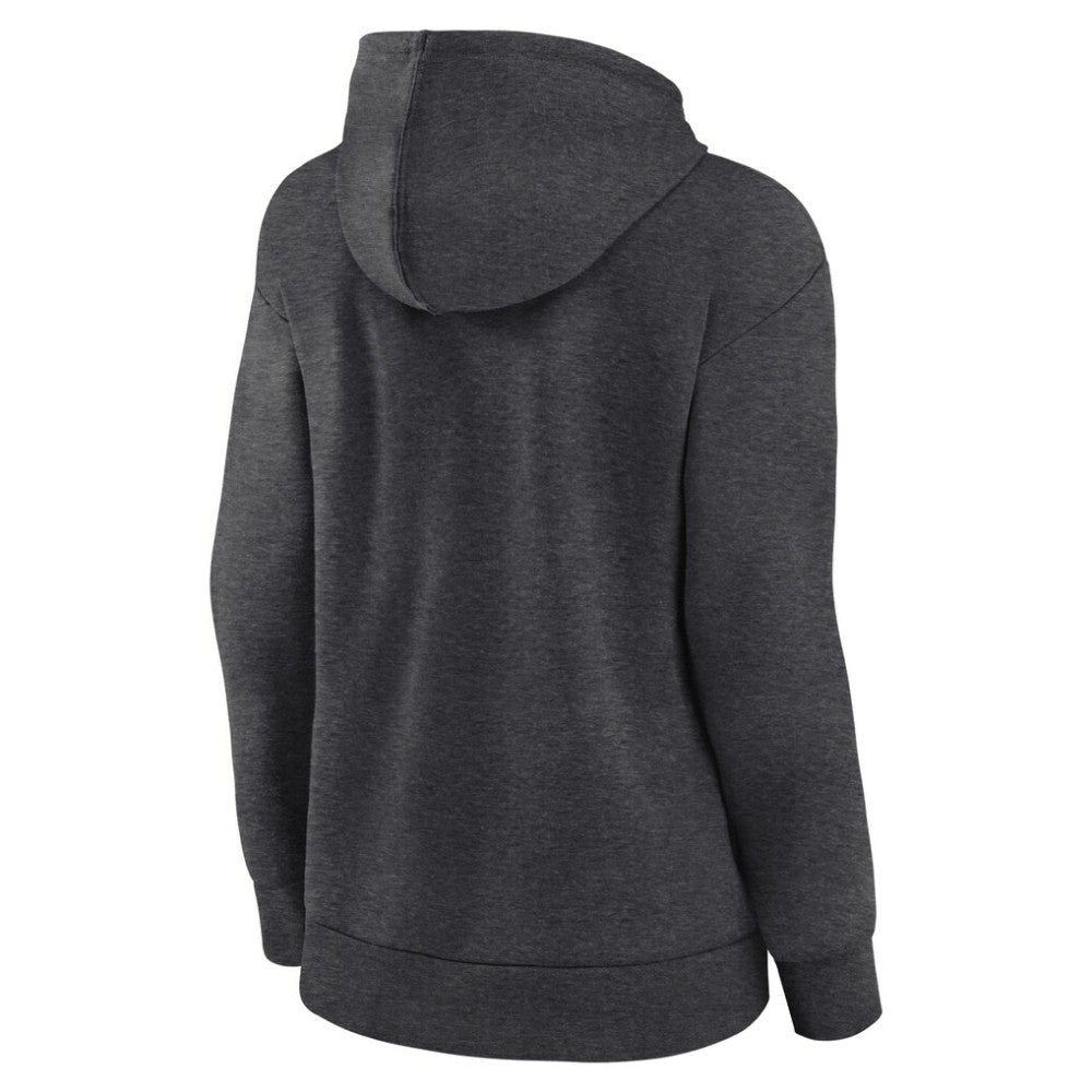 Baltimore Orioles Logo Athletic Women's Logo Triumphant V-Neck Pullover Hoodie Heather Charcoal