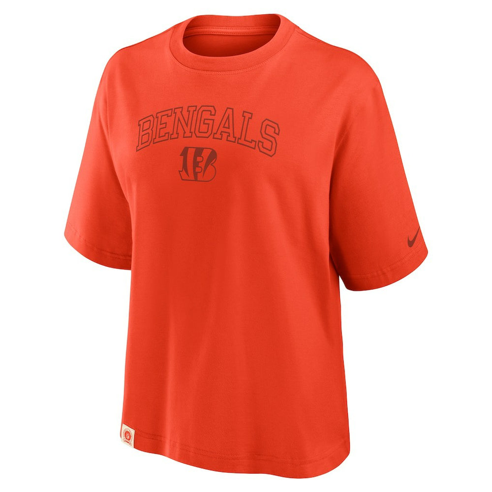 Cincinnati Bengals Women's Glory Arch Boxy T-Shirt - Orange on sale