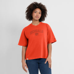 Cincinnati Bengals Women's Glory Arch Boxy T-Shirt - Orange on sale