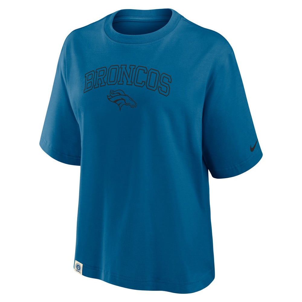 Denver Broncos Women's Glory Arch Boxy T-Shirt - Blue outlet