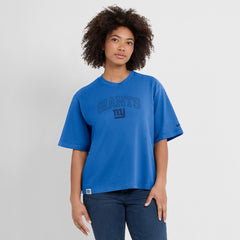 New York Giants Women's Glory Arch Boxy T-Shirt - Royal discount