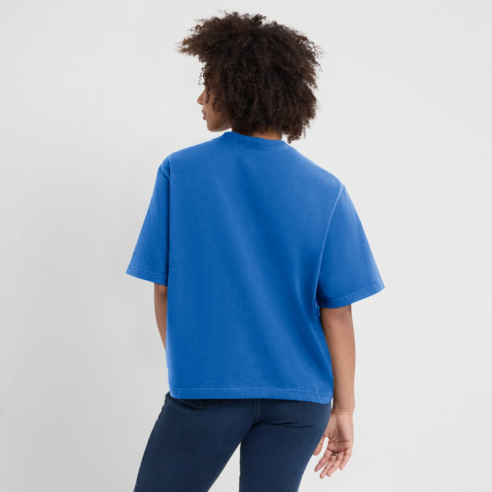 New York Giants Women's Glory Arch Boxy T-Shirt - Royal discount