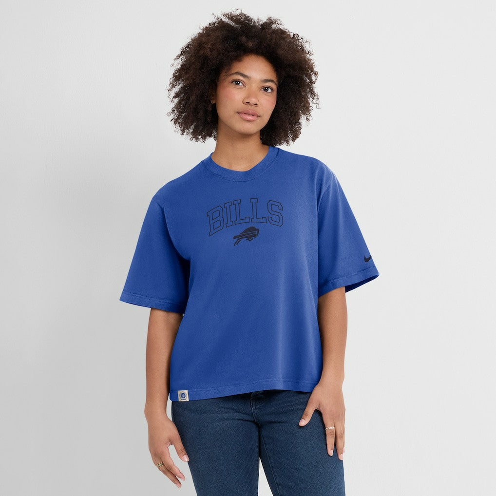 Buffalo Bills Women's Glory Arch Boxy T-Shirt - Royal on sale