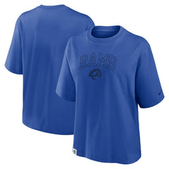 Los Angeles Rams Women's Glory Arch Boxy T-Shirt - Royal sale