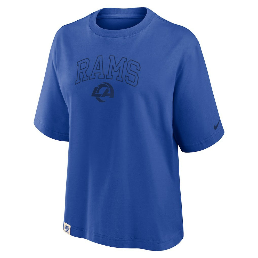 Los Angeles Rams Women's Glory Arch Boxy T-Shirt - Royal sale