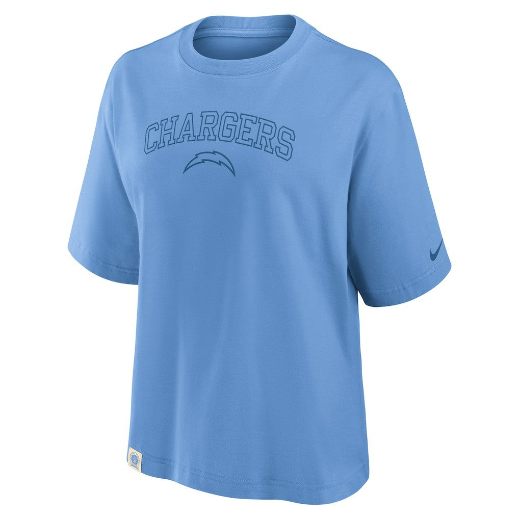 Los Angeles Chargers Women's Glory Arch Boxy T-Shirt - Powder Blue online