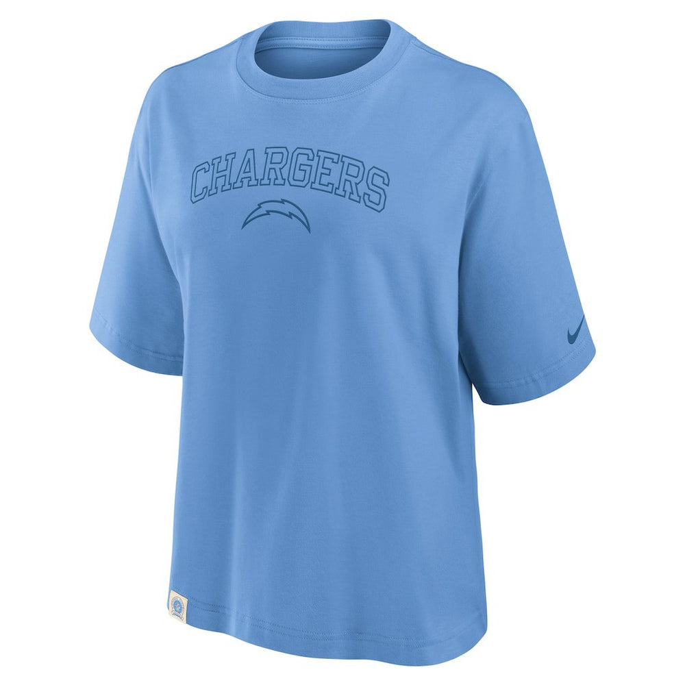 Los Angeles Chargers Women's Glory Arch Boxy T-Shirt - Powder Blue online