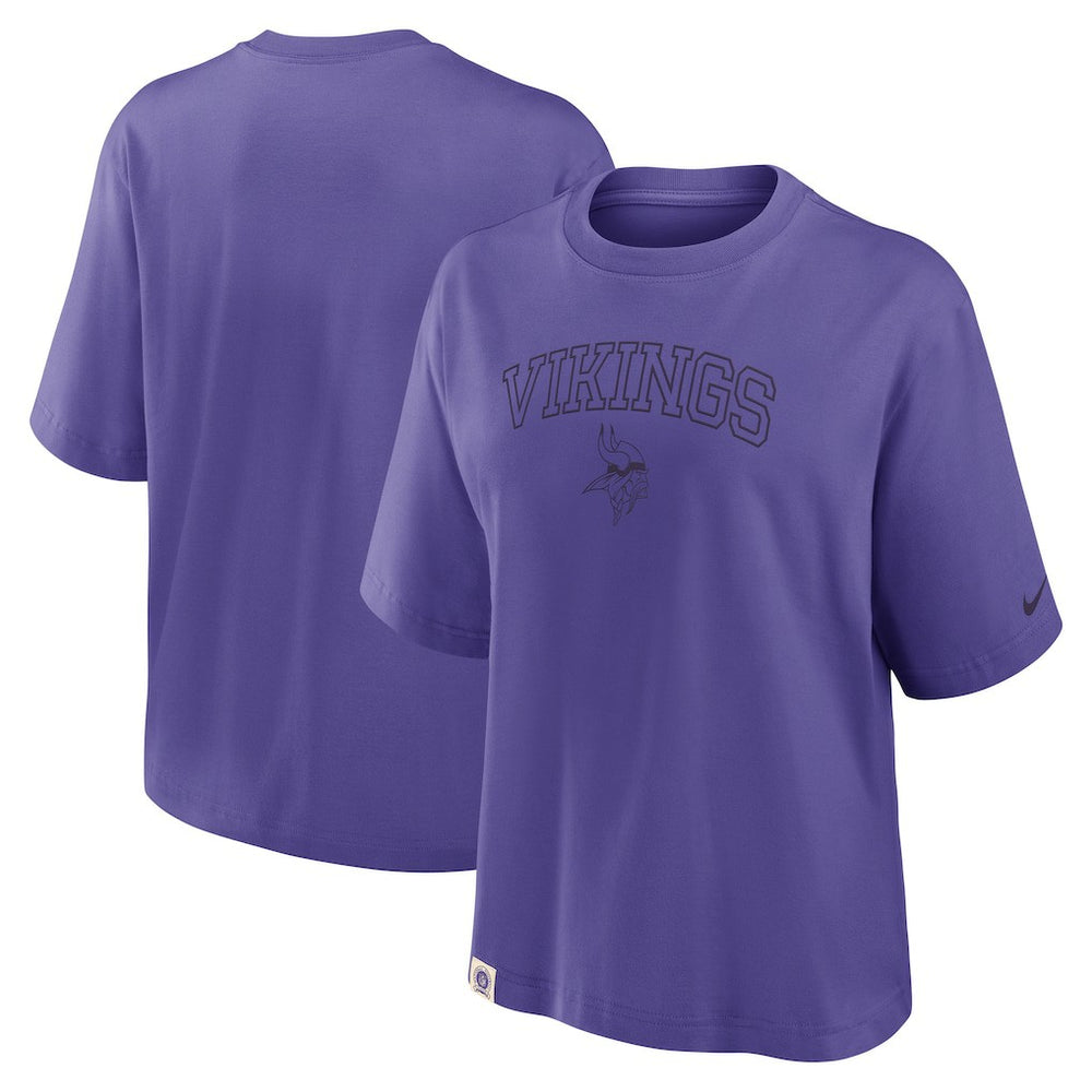 Minnesota Vikings Women's Glory Arch Boxy T-Shirt - Purple outlet