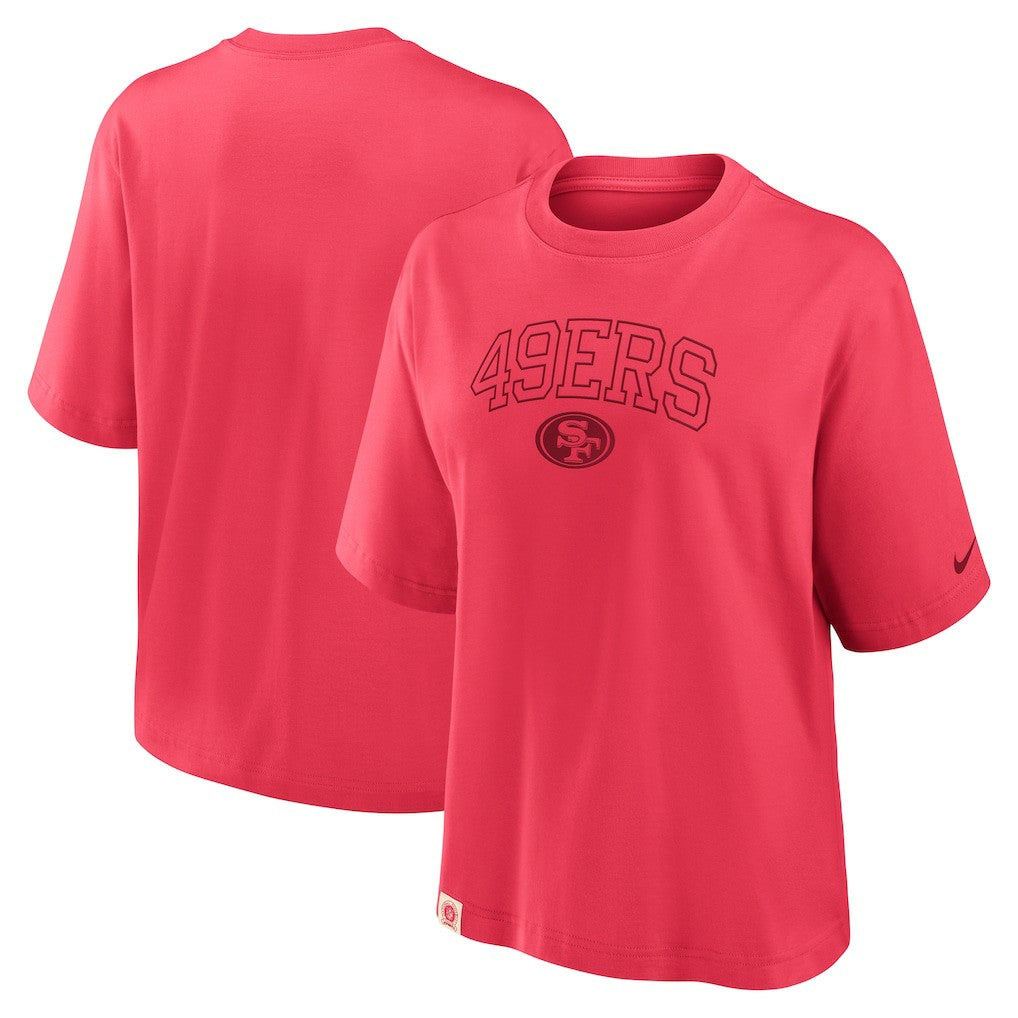 San Francisco 49ers Women's Glory Arch Boxy T-Shirt - Scarlet on sale