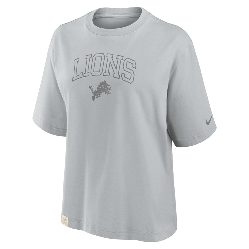 Detroit Lions Women's Glory Arch Boxy T-Shirt - Gray outlet
