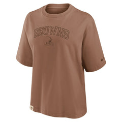Cleveland Browns Women's Glory Arch Boxy T-Shirt - Brown sale