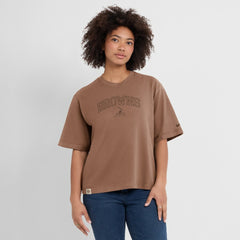 Cleveland Browns Women's Glory Arch Boxy T-Shirt - Brown sale
