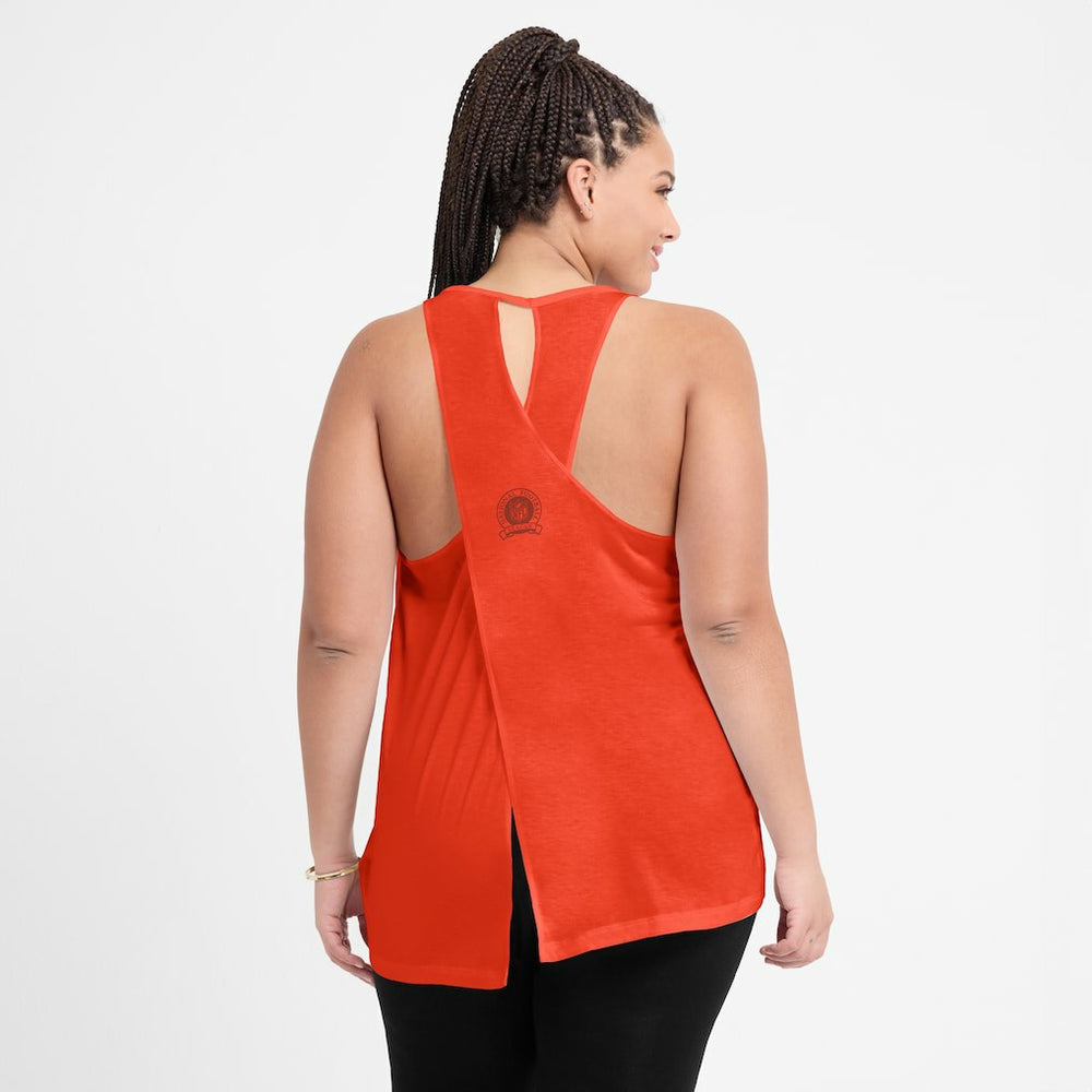 Cincinnati Bengals Women's Glory Open-Back Crisscross Dri-FIT Tank Top - Orange for sale