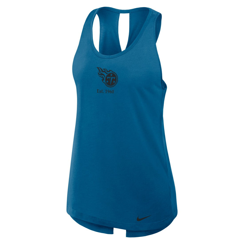 Tennessee Titans Women's Glory Open-Back Crisscross Dri-FIT Tank Top - Navy for sale
