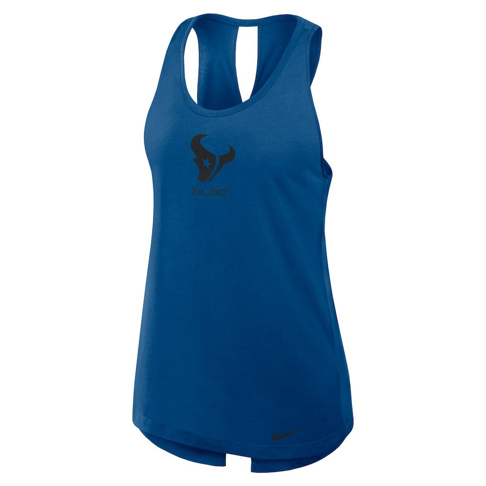 Houston Texans Women's Glory Open-Back Crisscross Dri-FIT Tank Top - Navy for sale