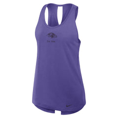 Baltimore Ravens Women's Glory Open-Back Crisscross Dri-FIT Tank Top - Purple for sale