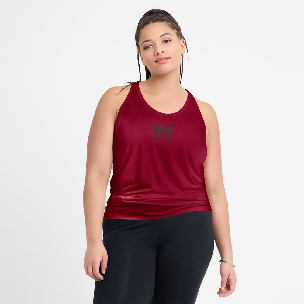 Washington Commanders Women's Glory Open-Back Crisscross Dri-FIT Tank Top - Burgundy cheap
