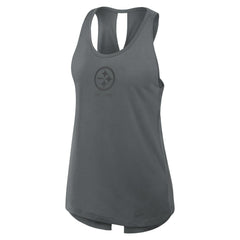 Pittsburgh Steelers Women's Glory Open-Back Crisscross Dri-FIT Tank Top - Charcoal sale