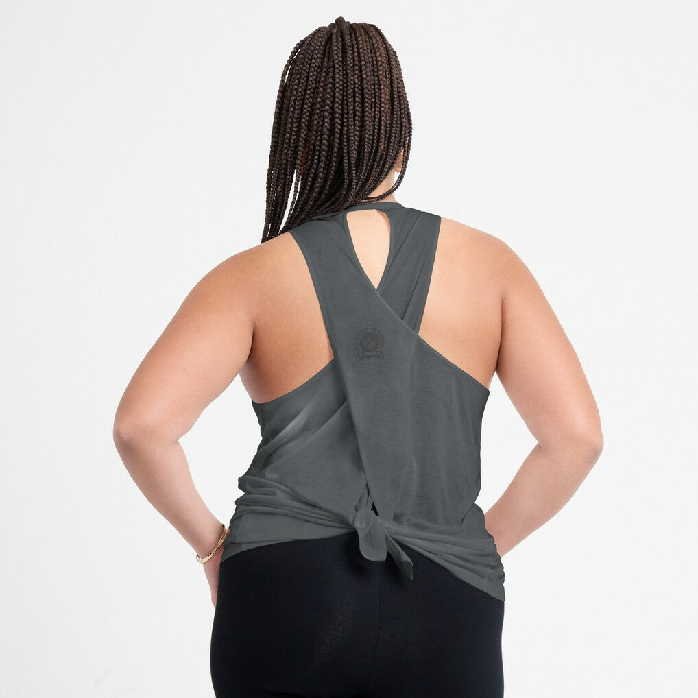 Pittsburgh Steelers Women's Glory Open-Back Crisscross Dri-FIT Tank Top - Charcoal sale