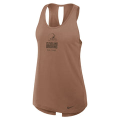 Cleveland Browns Women's Glory Open-Back Crisscross Dri-FIT Tank Top - Brown for sale