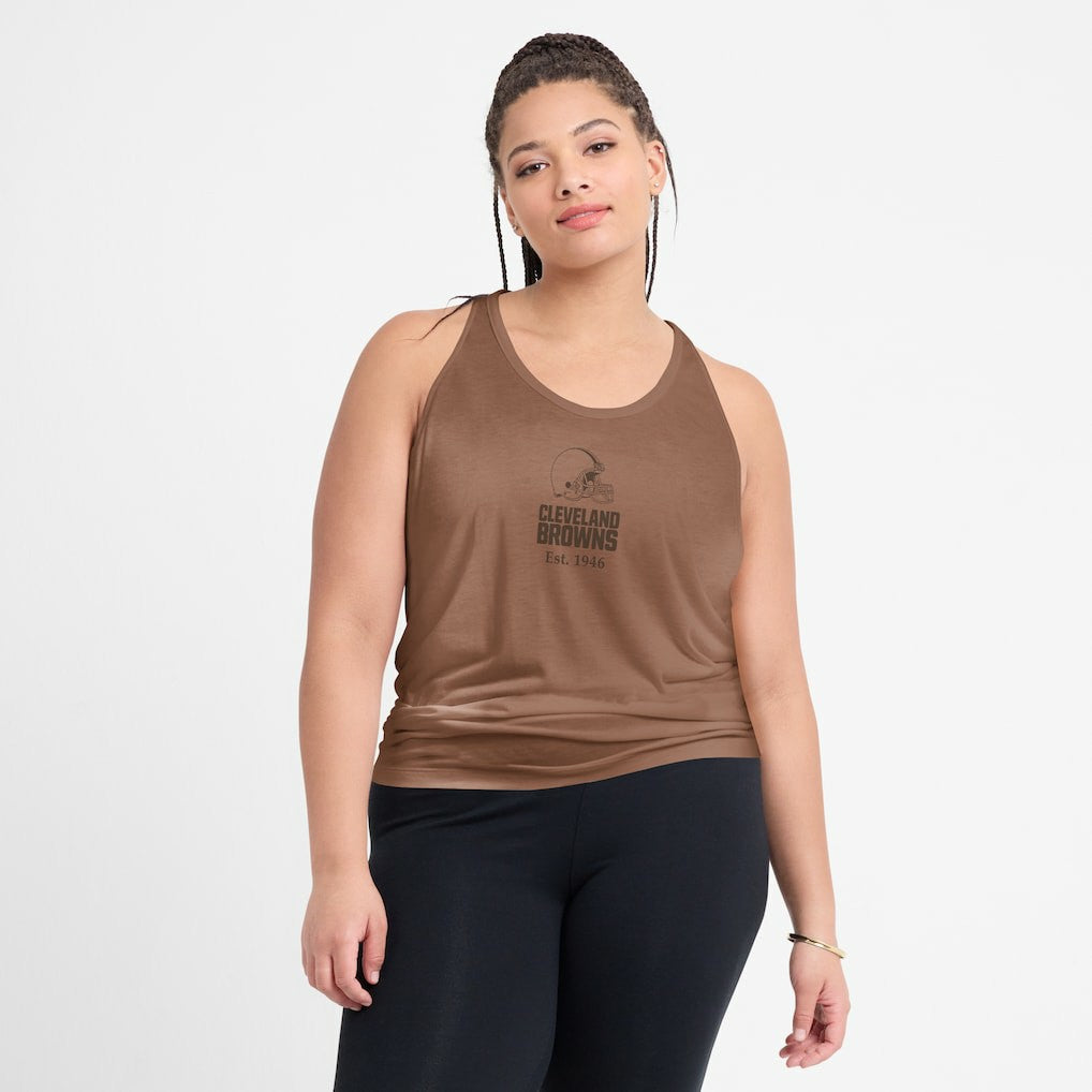 Cleveland Browns Women's Glory Open-Back Crisscross Dri-FIT Tank Top - Brown for sale